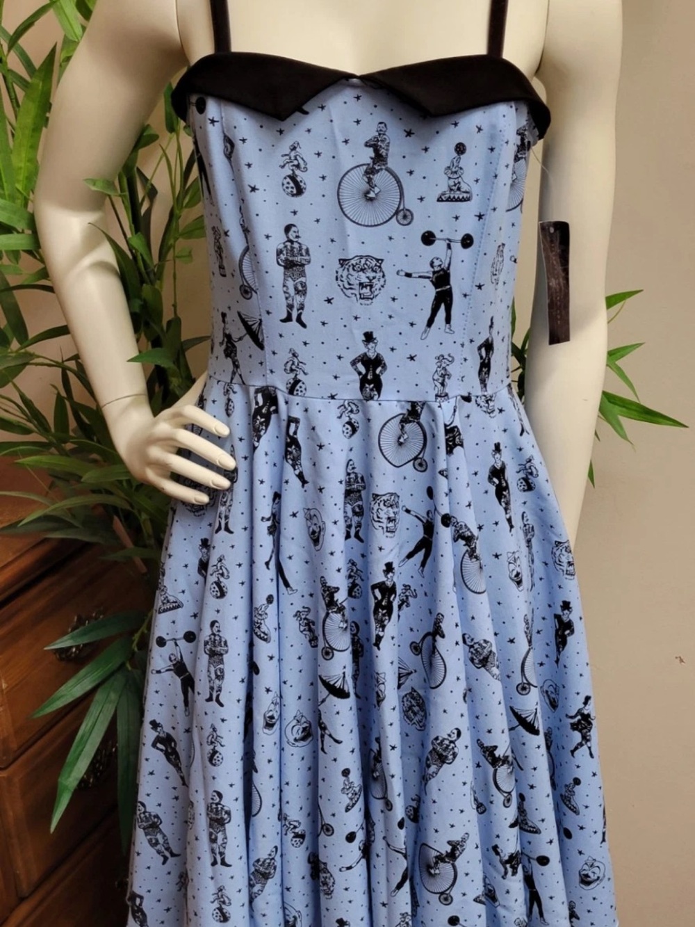 Stop Staring Vintage Inspired Blue Circus Print